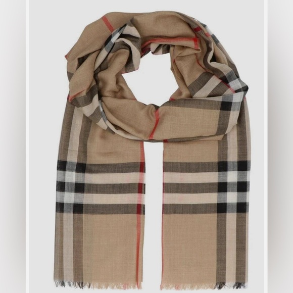 Burberry Wool Silk Scarf - Picture 1 of 9